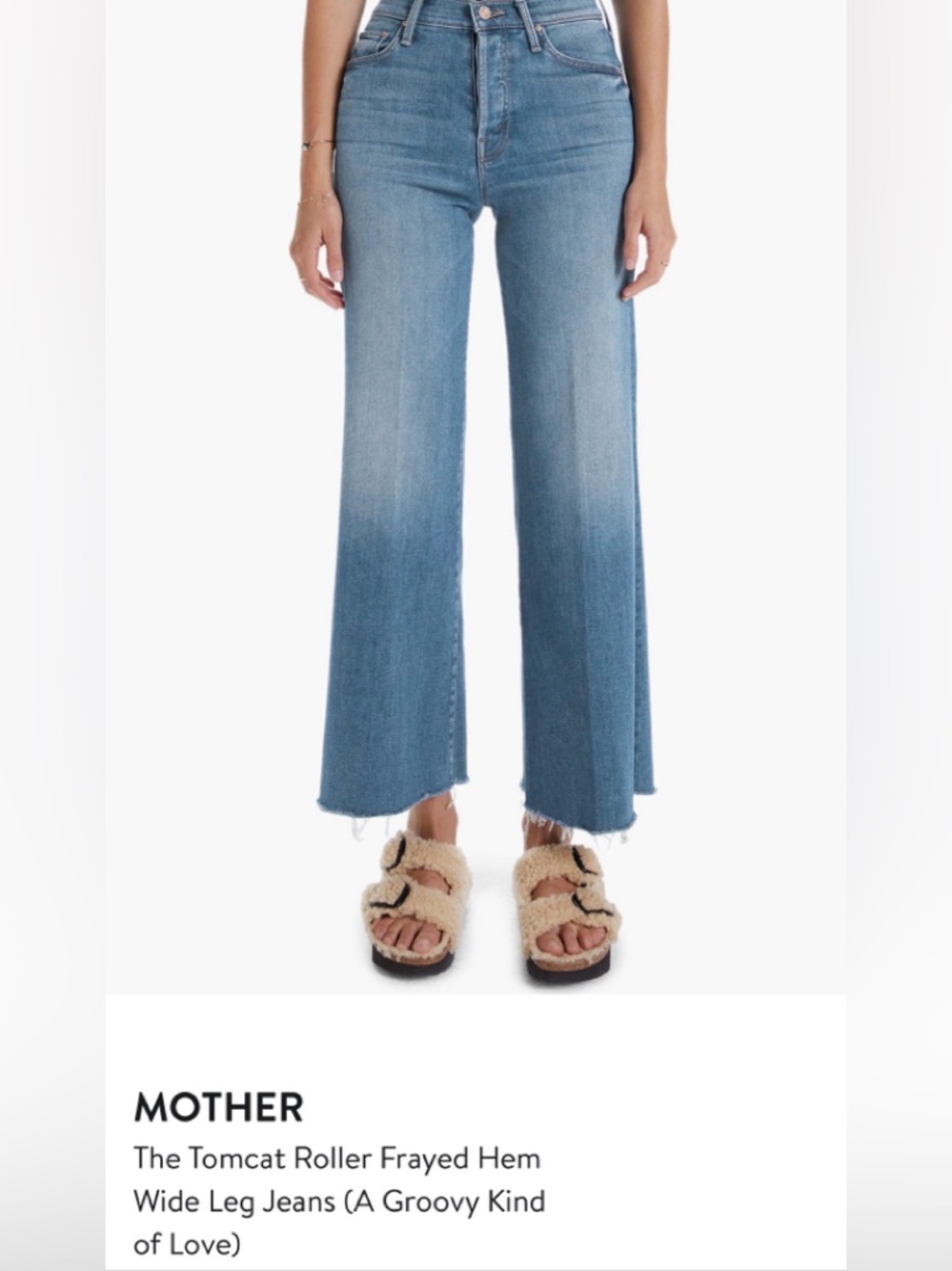MOTHER Wide-Leg Frayed Hem Jeans in Light Blue Denim

The Tomcat Roller